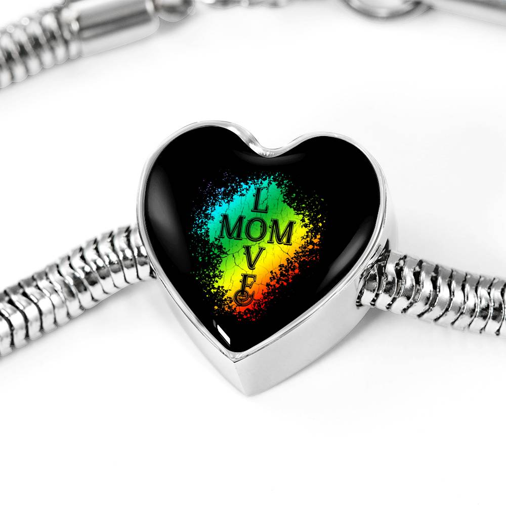 Mom Love Bracelet Heart - Dark