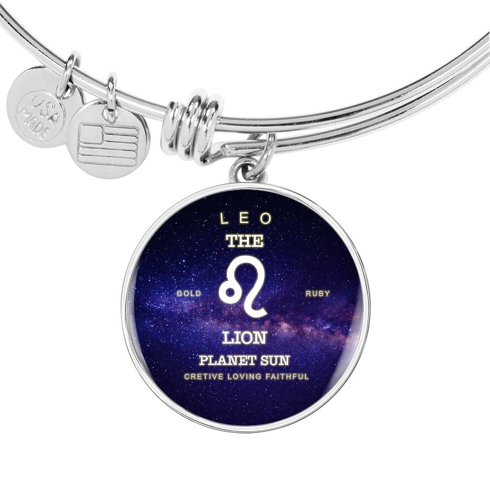 Leo Gold/Silver Zodiac Round Bracelet