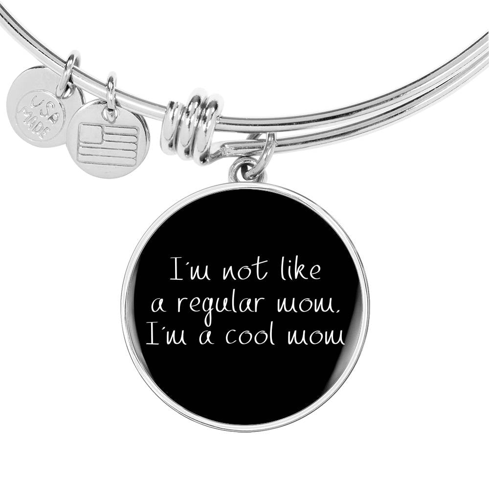 Not Like A Regular Mom - Gold/Silver Round Bracelet - Black