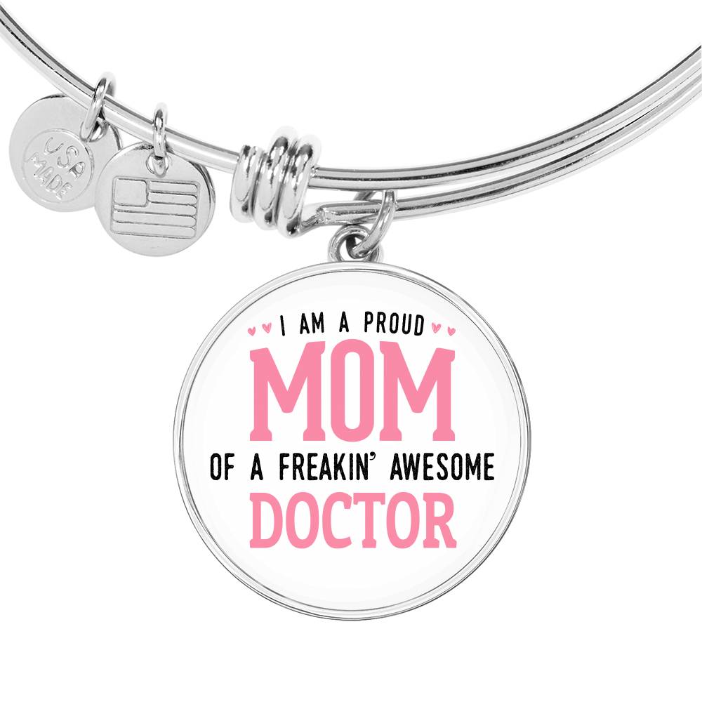 Proud Mom Bracelet Round - Light