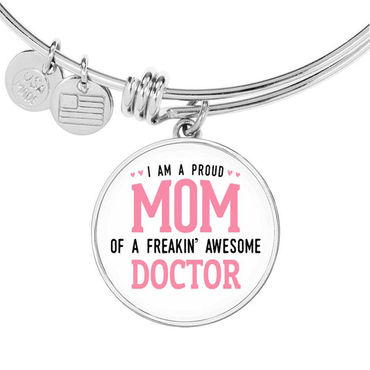 Proud Mom Bracelet Round - Light