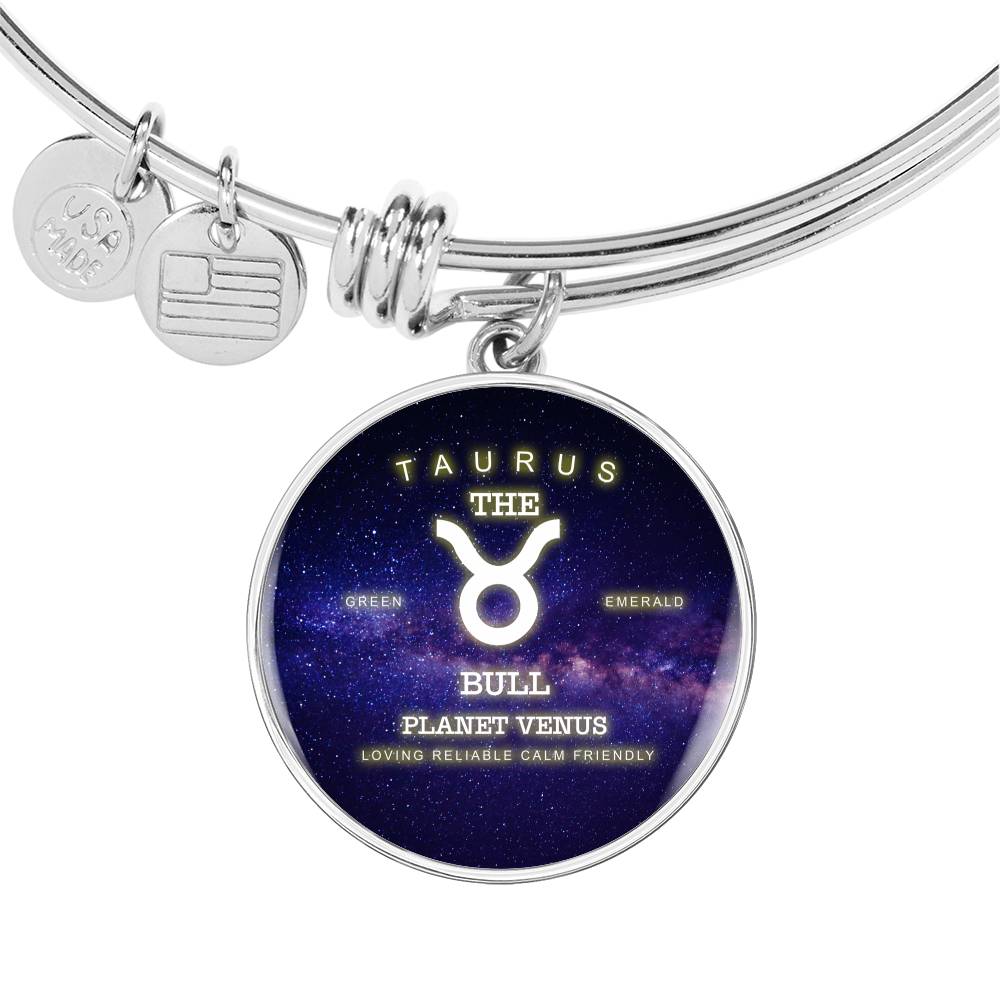 Taurus Gold/Silver Zodiac Round Bracelet