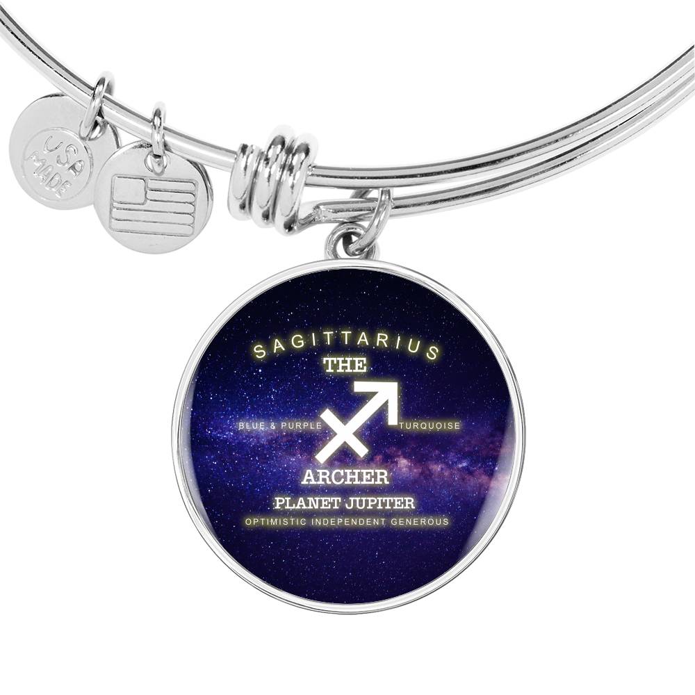 Sagittarius Gold/Silver Zodiac Round Bracelet
