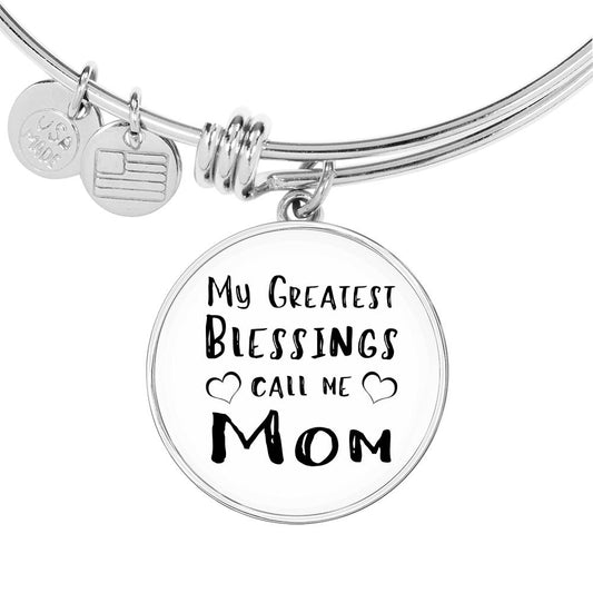My Greatest Blessings - Gold/Silver Round Bracelet - White