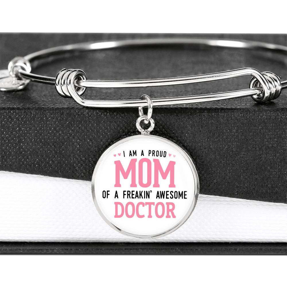Proud Mom Bracelet Round - Light