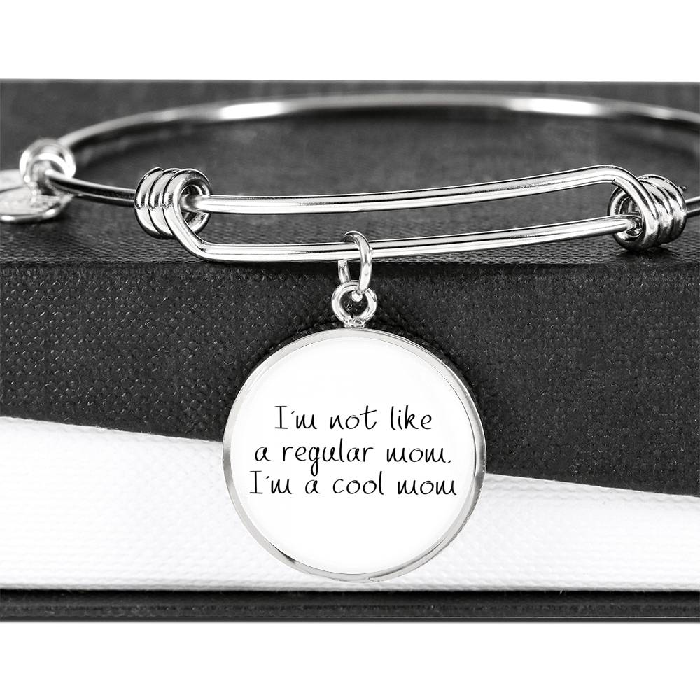 Not Like A Regular Mom - Gold/Silver Round Bracelet - White