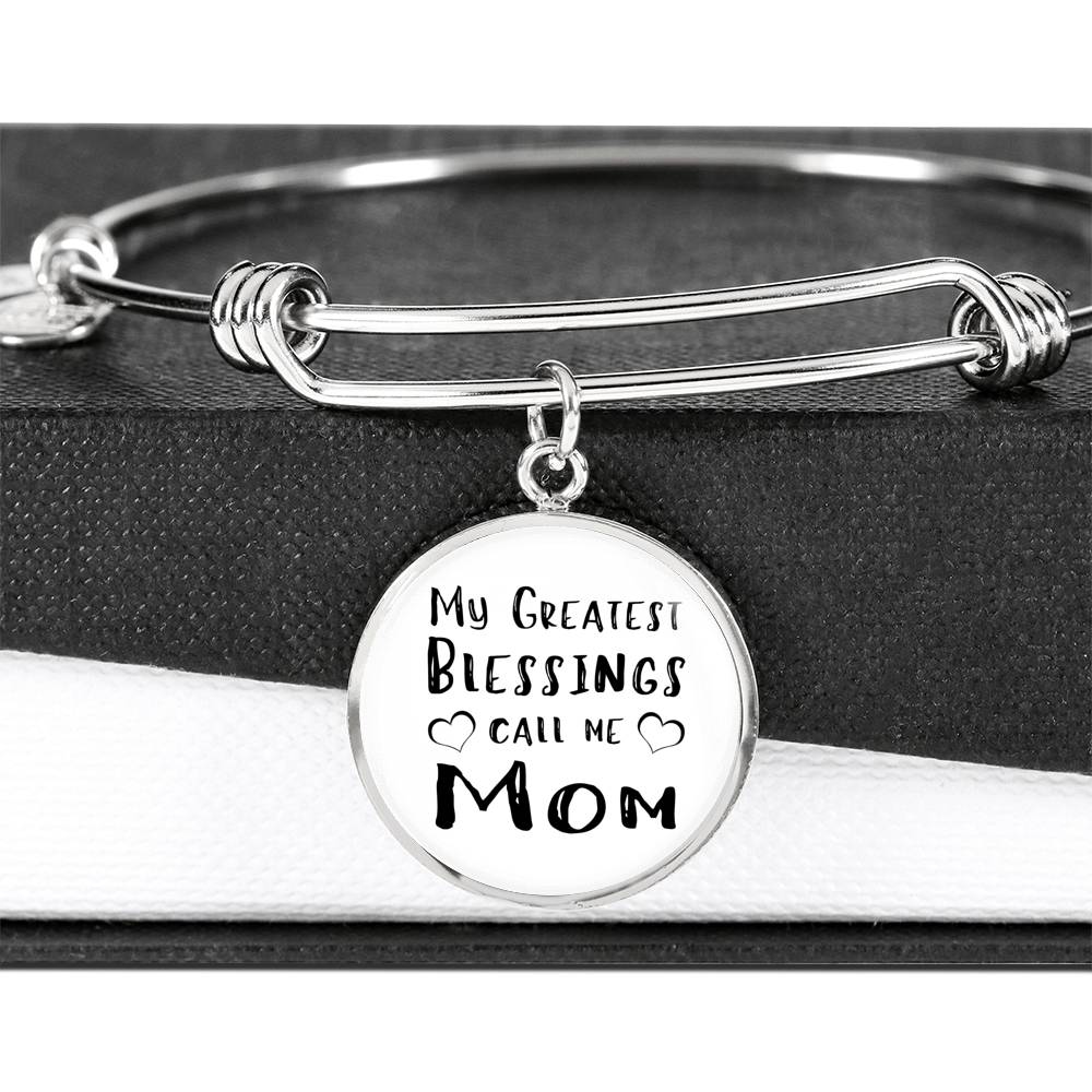 My Greatest Blessings - Gold/Silver Round Bracelet - White