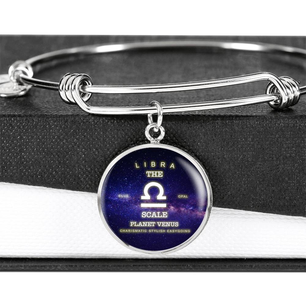 Libra Gold/Silver Zodiac Round Bracelet