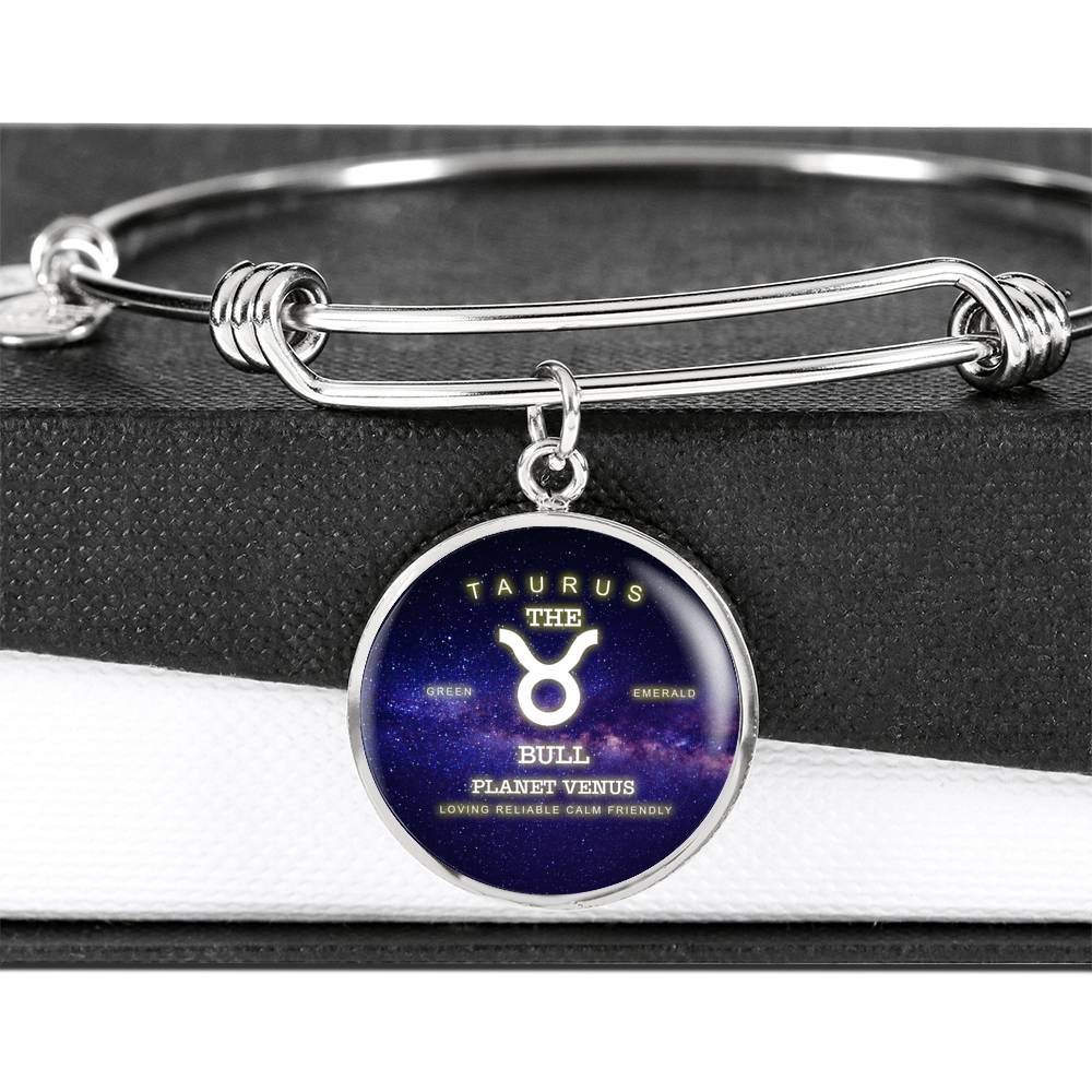 Taurus Gold/Silver Zodiac Round Bracelet