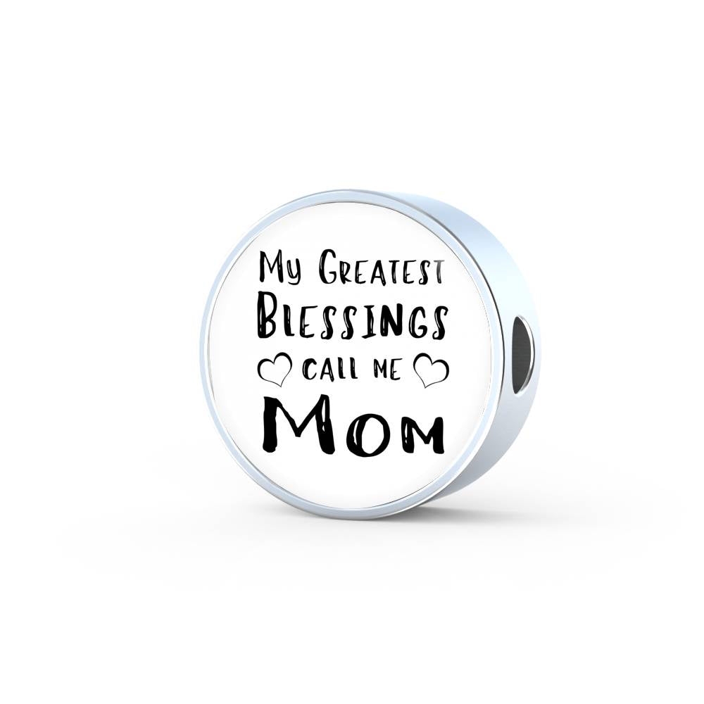 My Greatest Blessings - Round Leather Bracelet - White