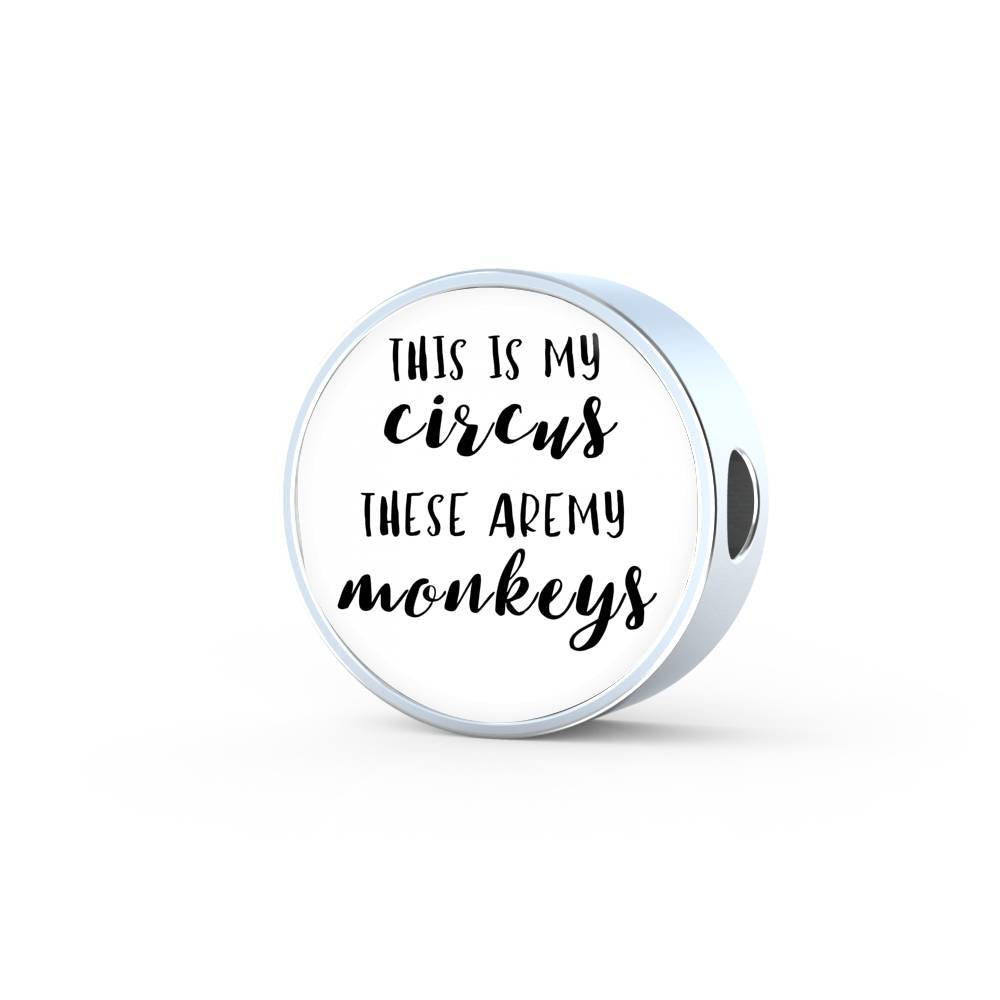 This Is My Circus - Round Leather Bracelet - White