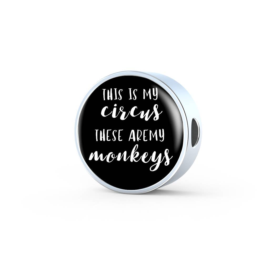 This Is My Circus - Round Leather Bracelet - Black