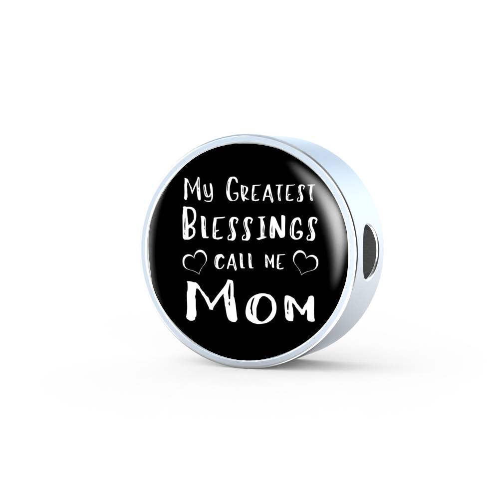 My Greatest Blessings - Round Leather Bracelet - Black