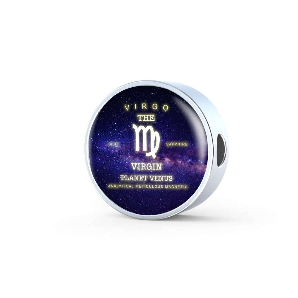 Virgo Zodiac Round Leather Bracelet