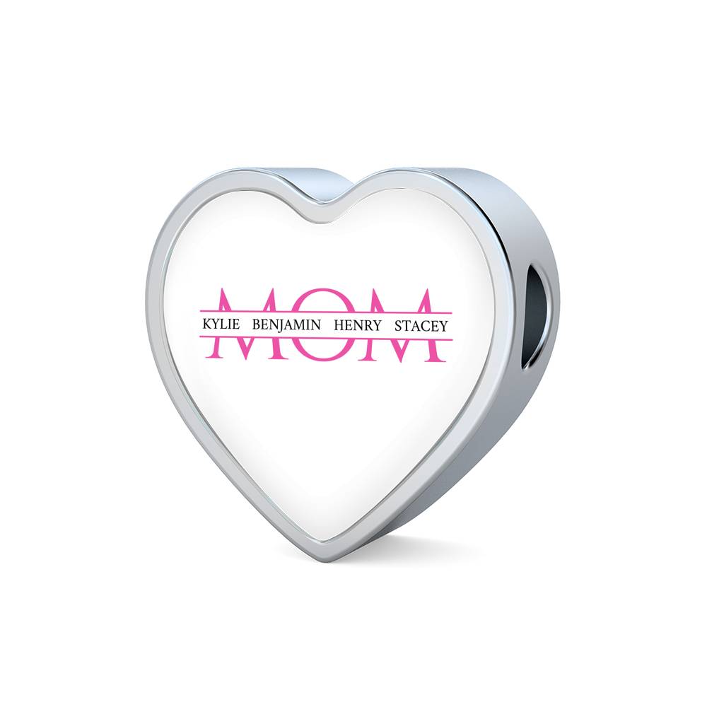 Mom Leather Bracelet Heart - Light