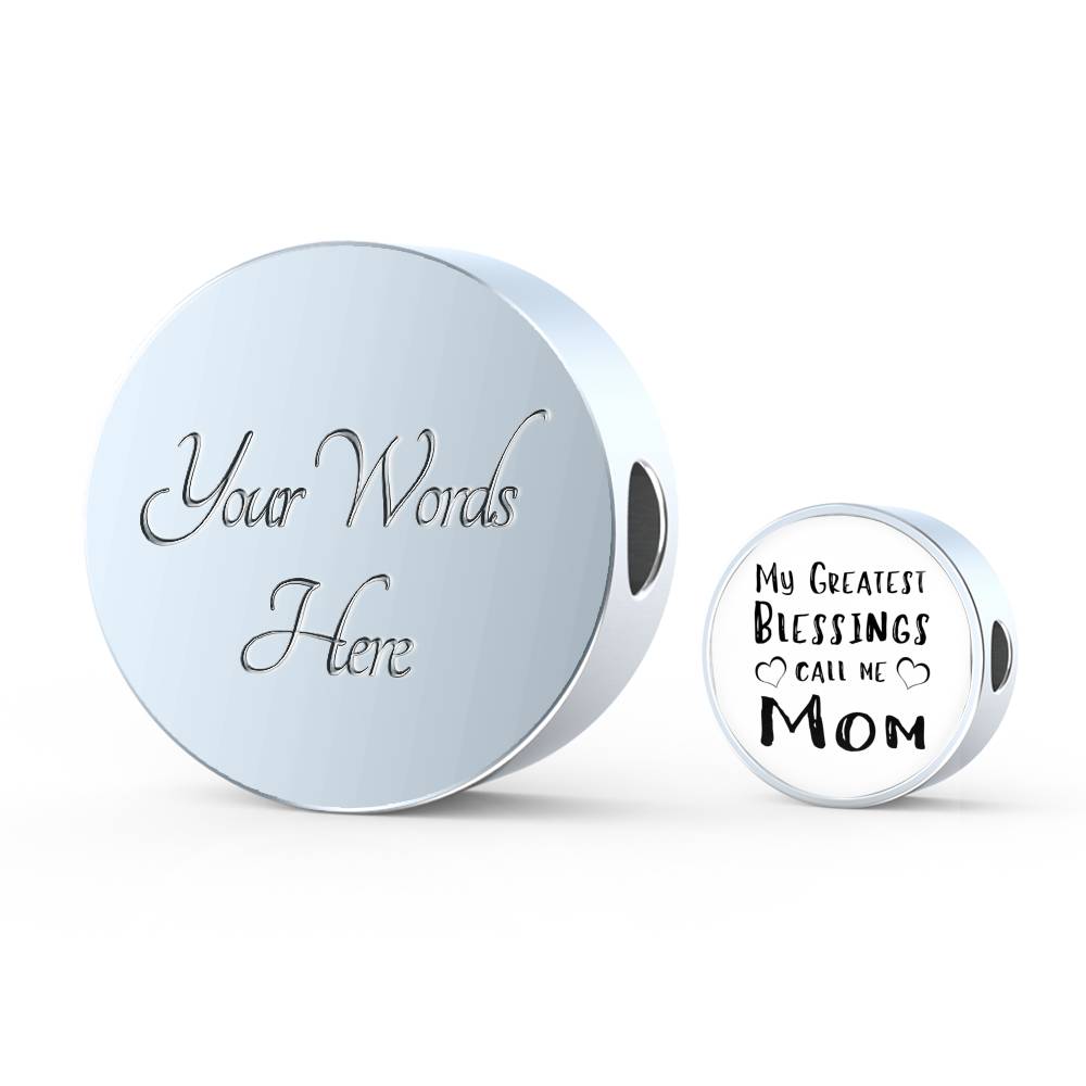 My Greatest Blessings - Round Leather Bracelet - White