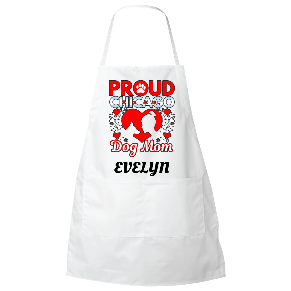 Proud Chicago Dog Mom Apron