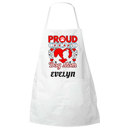 Proud Chicago Dog Mom Apron