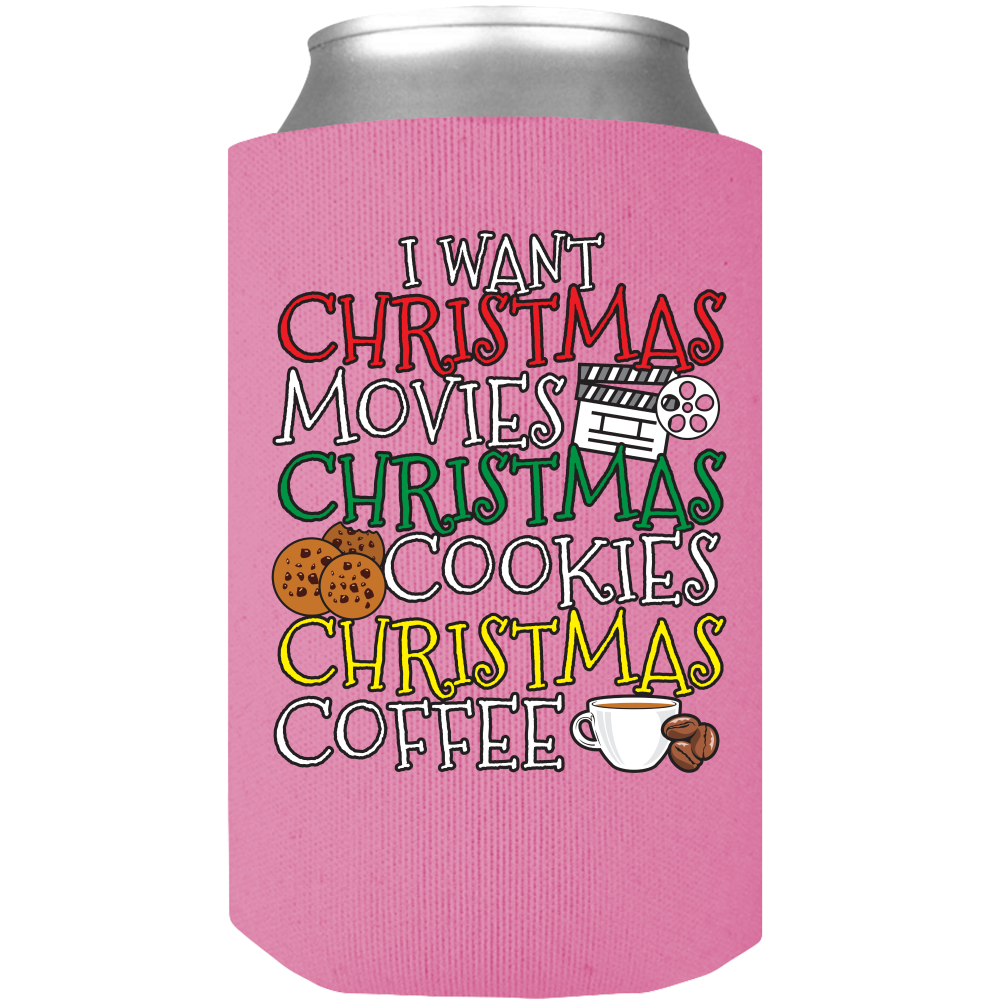 Unique Christmas Can Wrap - I Want Christmas Movies, Christmas Cookies, Christmas Coffee We all love this holiday season on the big screen with 24X7 holiday movies and shows bringing warmth and smiles and good feelings