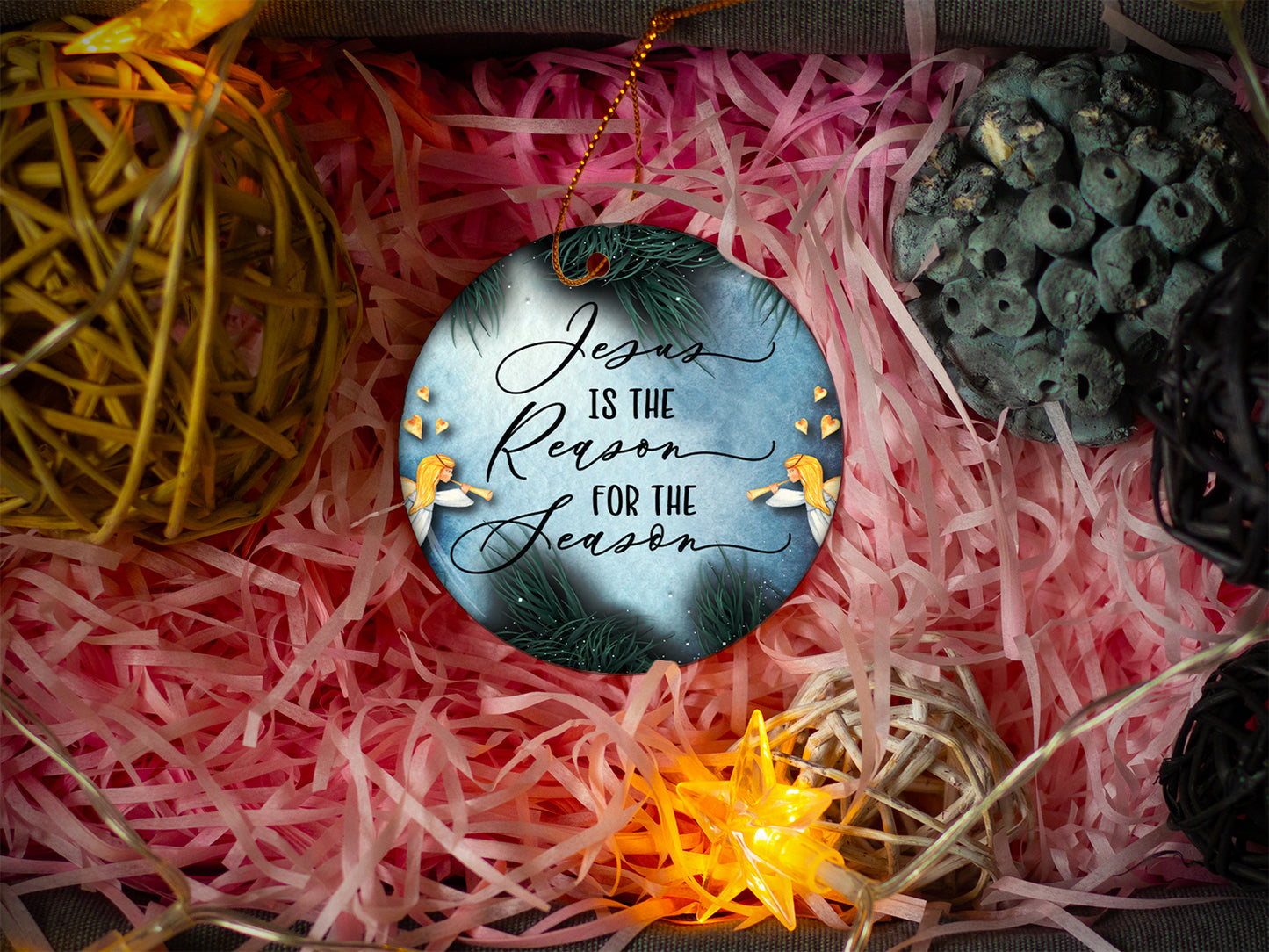 Jesus Is The Reason - Ceramic Round Ornament