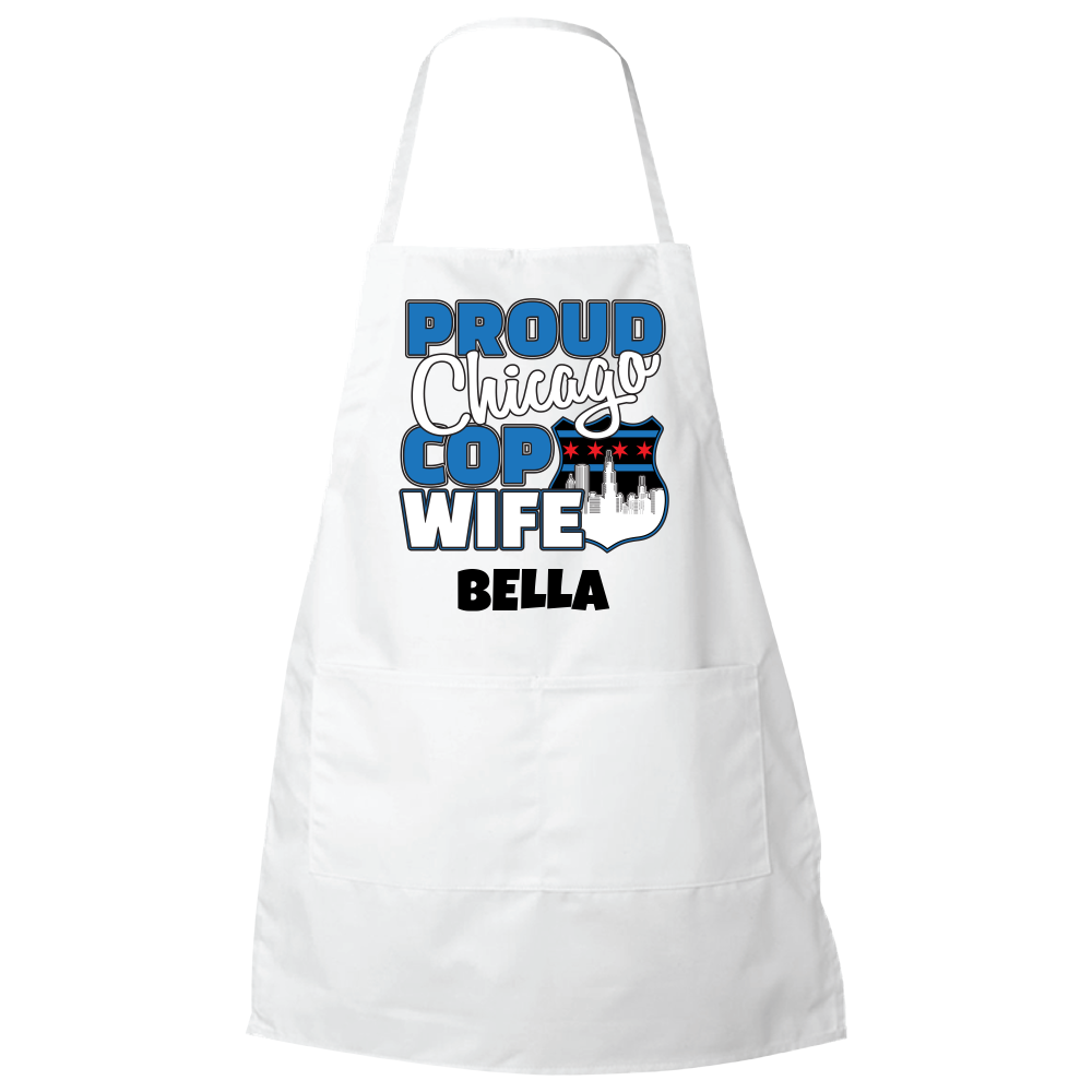 Proud Chicago Cop Wife Apron