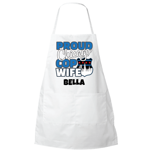 Proud Chicago Cop Wife Apron