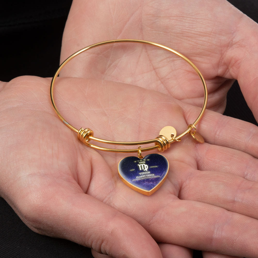 Virgo Gold/Silver Zodiac Heart Bracelet