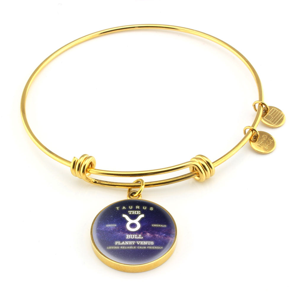 Taurus Gold/Silver Zodiac Round Bracelet