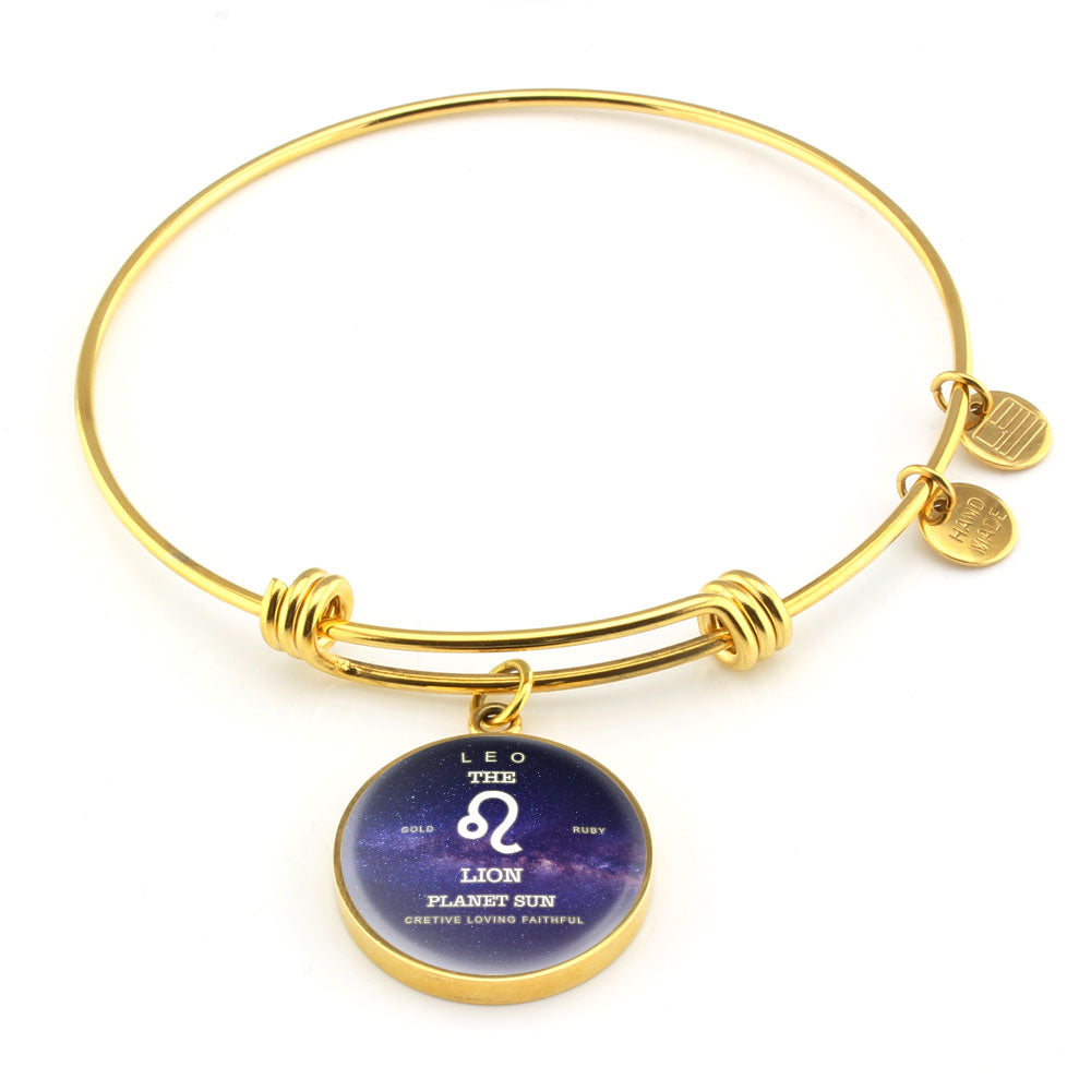 Leo Gold/Silver Zodiac Round Bracelet