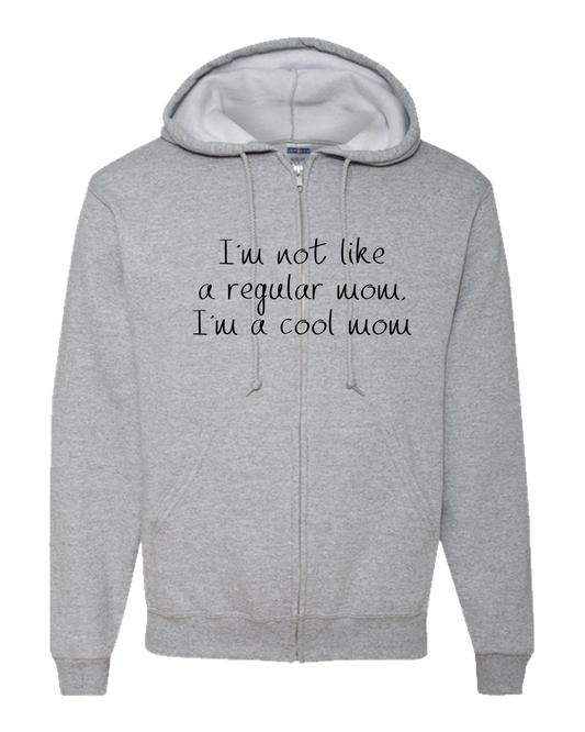Not Like Regular Mom Light - Adult Zipper Hoodie