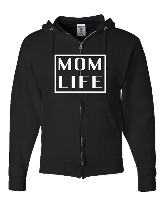 Mom Life Dark - Adult Zipper Hoodie