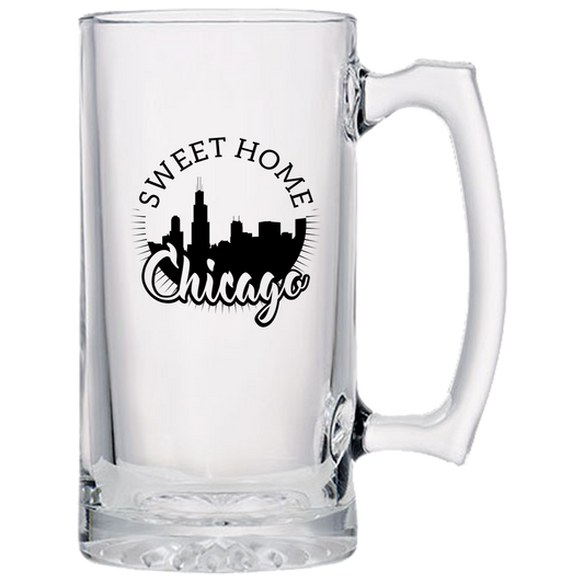 Sweet Home Chicago Beer Mugs Laser Etched