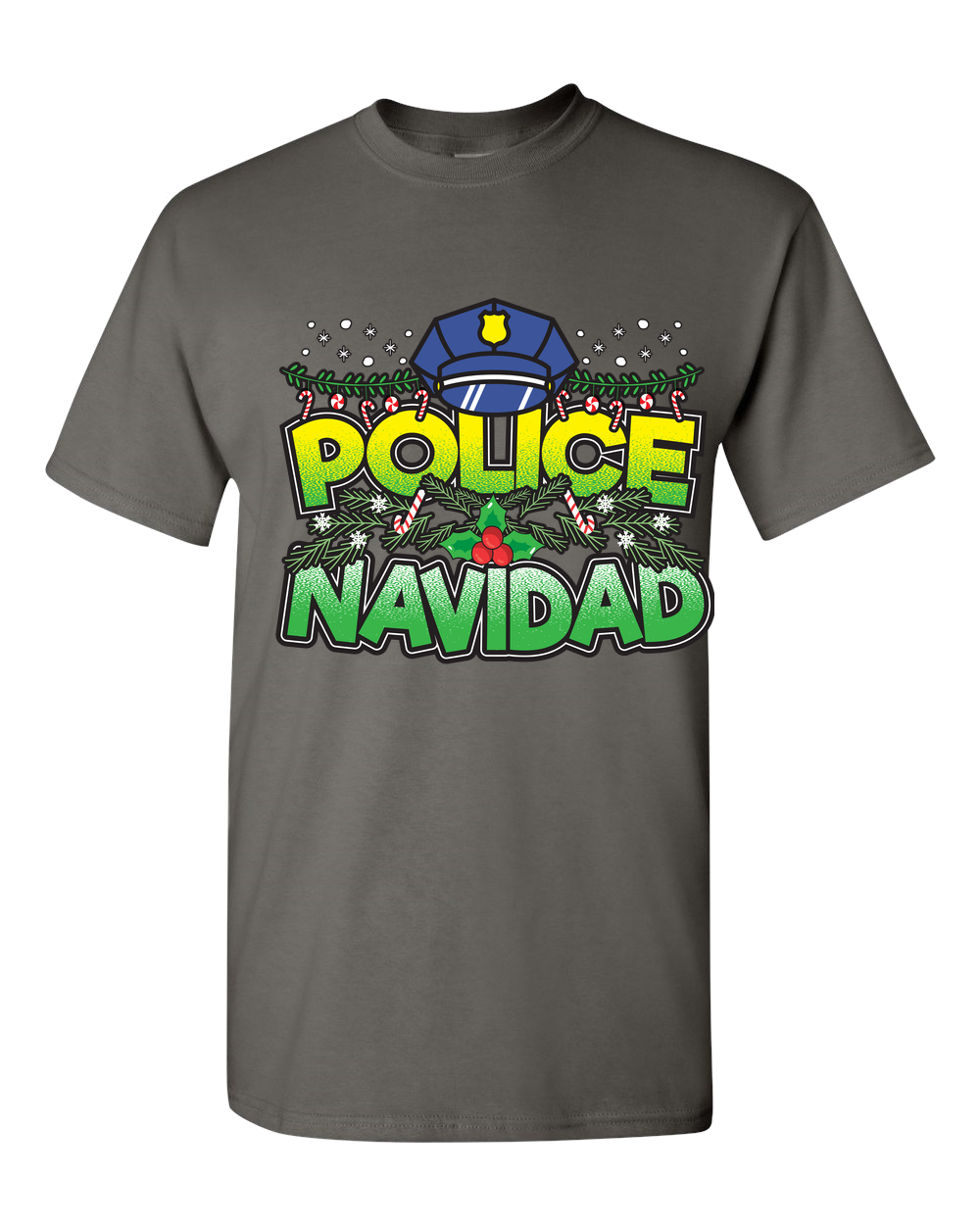 Police Navidad Adult Unisex T-Shirt
