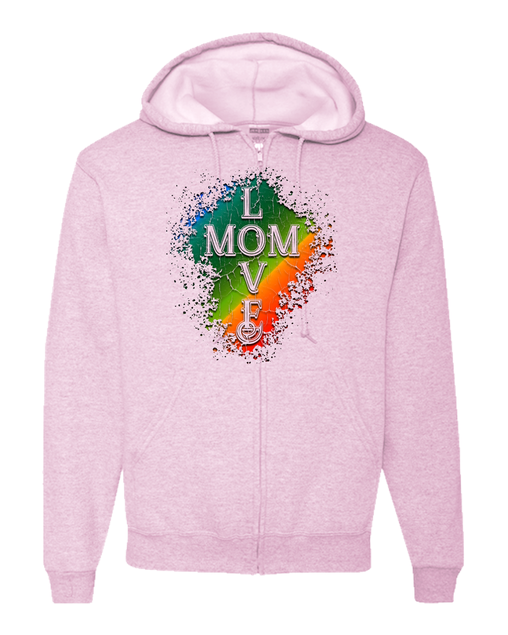 Mom Love Adult Zipper Hoodie - Light
