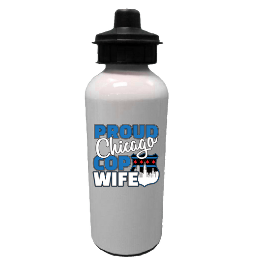 Proud Chicago Cop Wife - Water Bottles