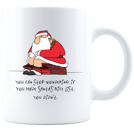 Bad Santa Holiday Coffee Mug - White