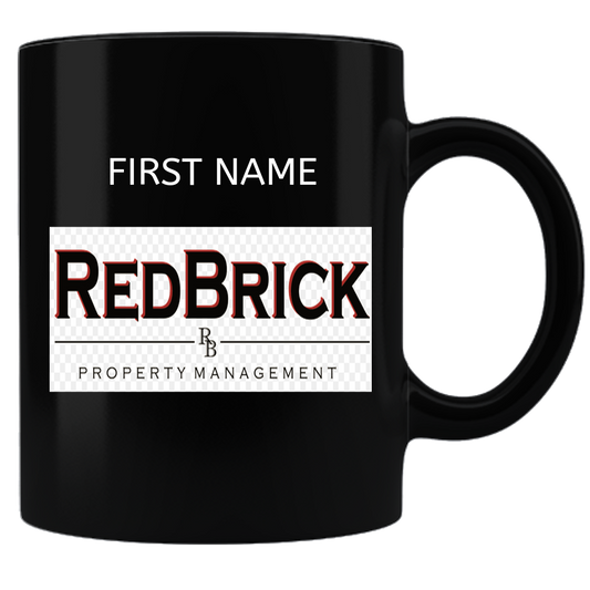 Red Brick Coffee Mug - Black