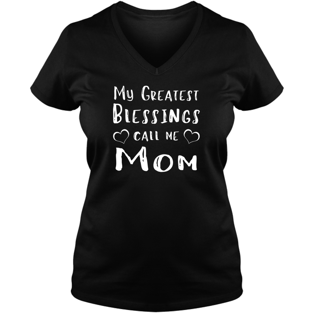 My Greatest Blessing Dark - Ladies V Neck Tee
