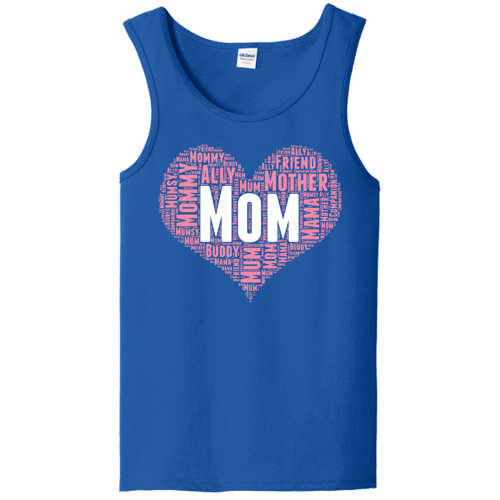 Mom Heart Unisex Tank Top - Dark