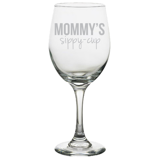Mommy's Sippy-Cup White Wine Glass