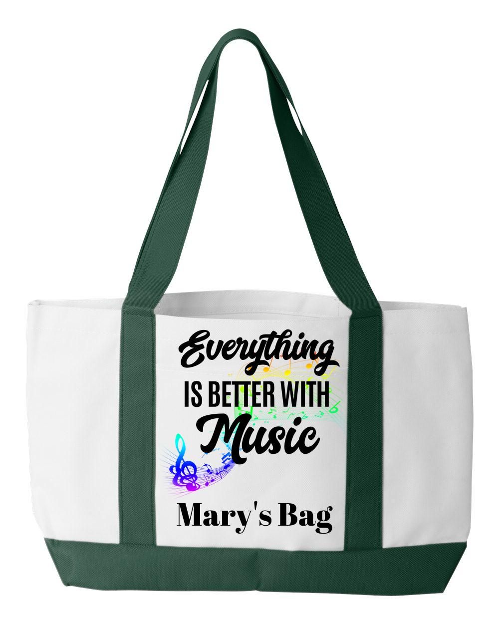 Everything Music Personalized Tote Bag