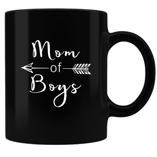 Mom Of Boys - Coffee Mug - Black
