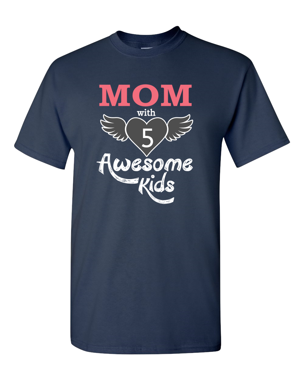 Mom With Awesome Kids - Dark - Adult Unisex T-Shirt