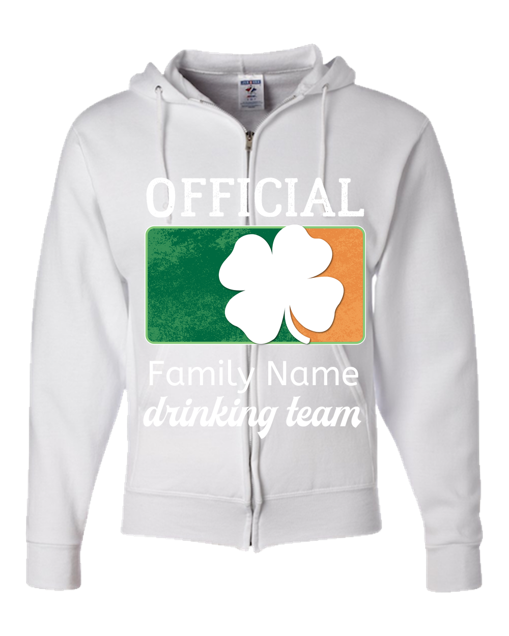 Irish Official Drinking Team Personalized Adult Zipper Hoodie