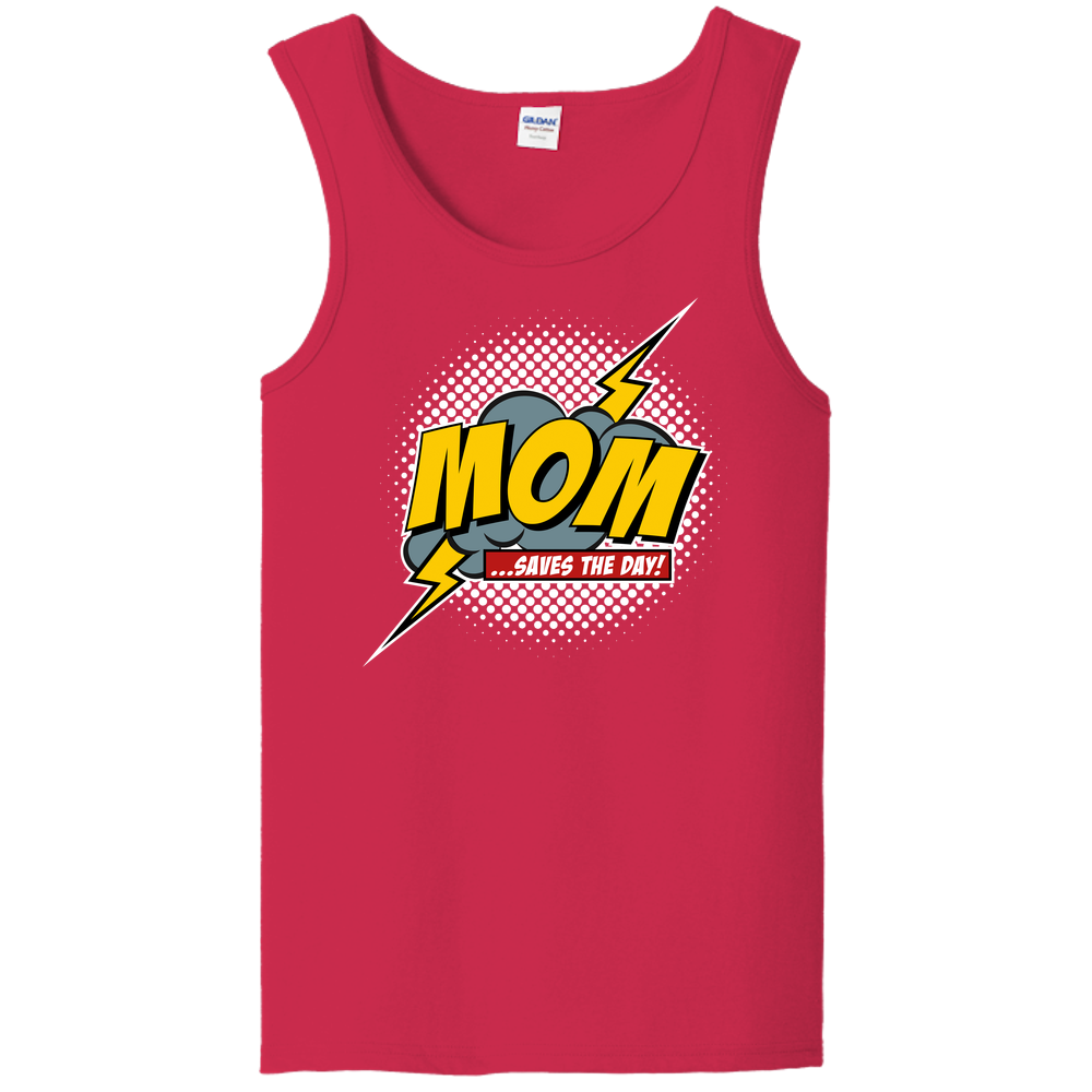 Mom Saves The Day Unisex Tank Top - Dark