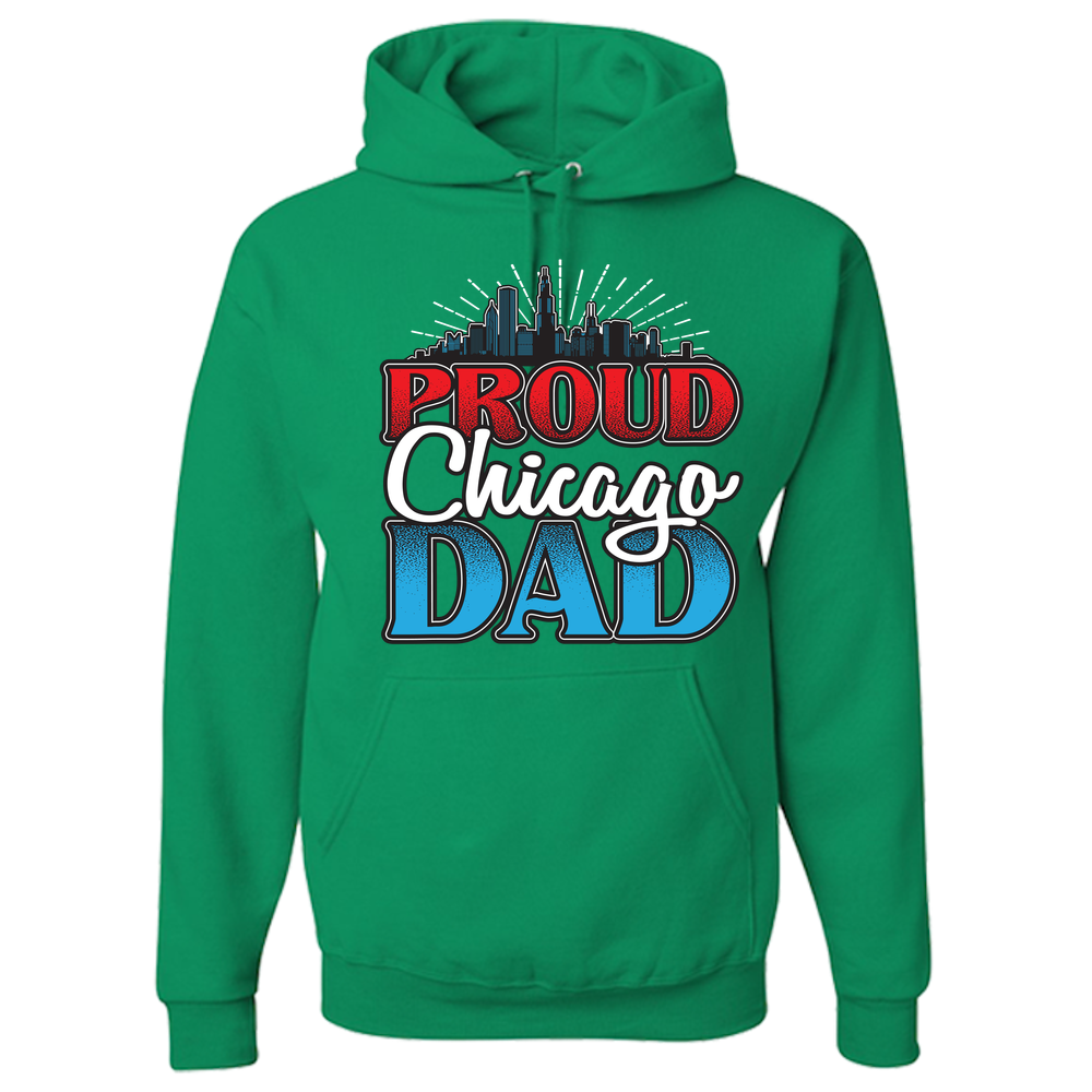 Proud Chicago Dad - Light - Adult Hoodie