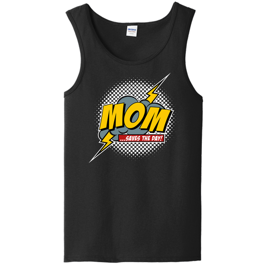 Mom Saves The Day Unisex Tank Top - Dark