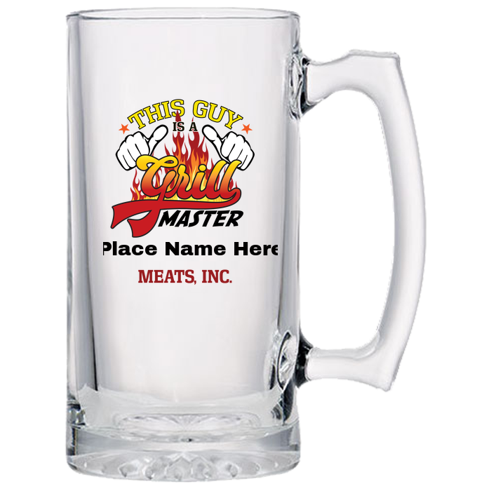 Glass Etched Beer Mug Personalized