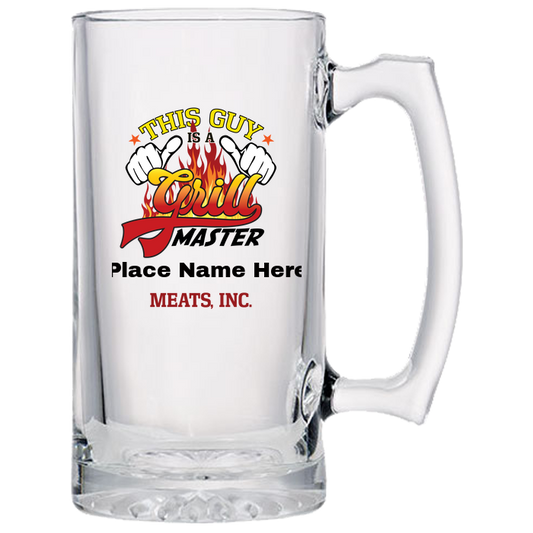 Glass Etched Beer Mug Personalized