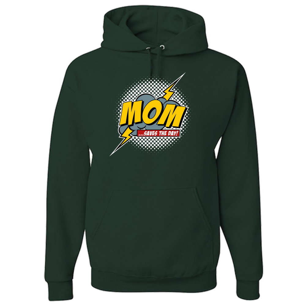 Mom Saves The Day Adult Hoodie - Dark